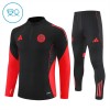 FC Bayern München Trenings Collegegenser 2025-26 Kvart-Zip Svart - Barn